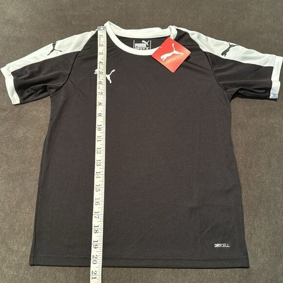 Puma Kids Unisex Black & White Soccer Jersey Junior Size M NWT - Picture 5 of 8